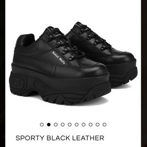 Naked Wolfe Sporty Leather Platform Sneakers